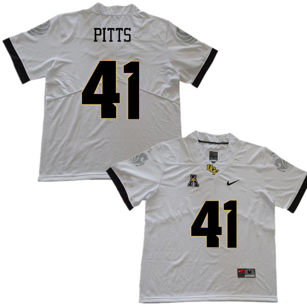 Men #41 T.J. Pitts UCF Knights College Football Jerseys Sale-White - Click Image to Close